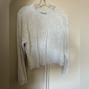 Banana Republic Baby Terry Crew Neck Sweater, Heather Gray w Drawstring